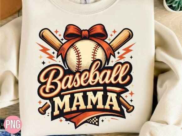 Download Retro Bow Baseball Mama Shirt Design PNG - Mama shirt design Collection